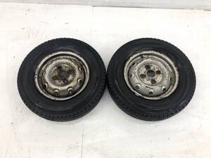 _b190395 スズキ エブリイ ジョイン リミテッド DF51V スチールホイール スタッドレスタイヤ (1) 12インチ 145/80R12 LT 12×4.00B 2本 DE