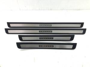 _b198521 トヨタ クレスタ 2.5エクシードG JZX100 スカッフ キッキング サイドシル トリム (1) プレート カバー 足元部 内装 左右 FY60 GX